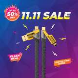 65W Max Fast Charging 4-in-1 Data Cable | PD 27W for iPhone | USB-A/C to C/Lightning | Braided High-Speed Multi-Cable