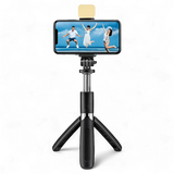 4-in-1 Super Long 170cm (5.5ft) Selfie Stick Tripod with Bluetooth Remote & Fill Light for TikTok/Vlogging