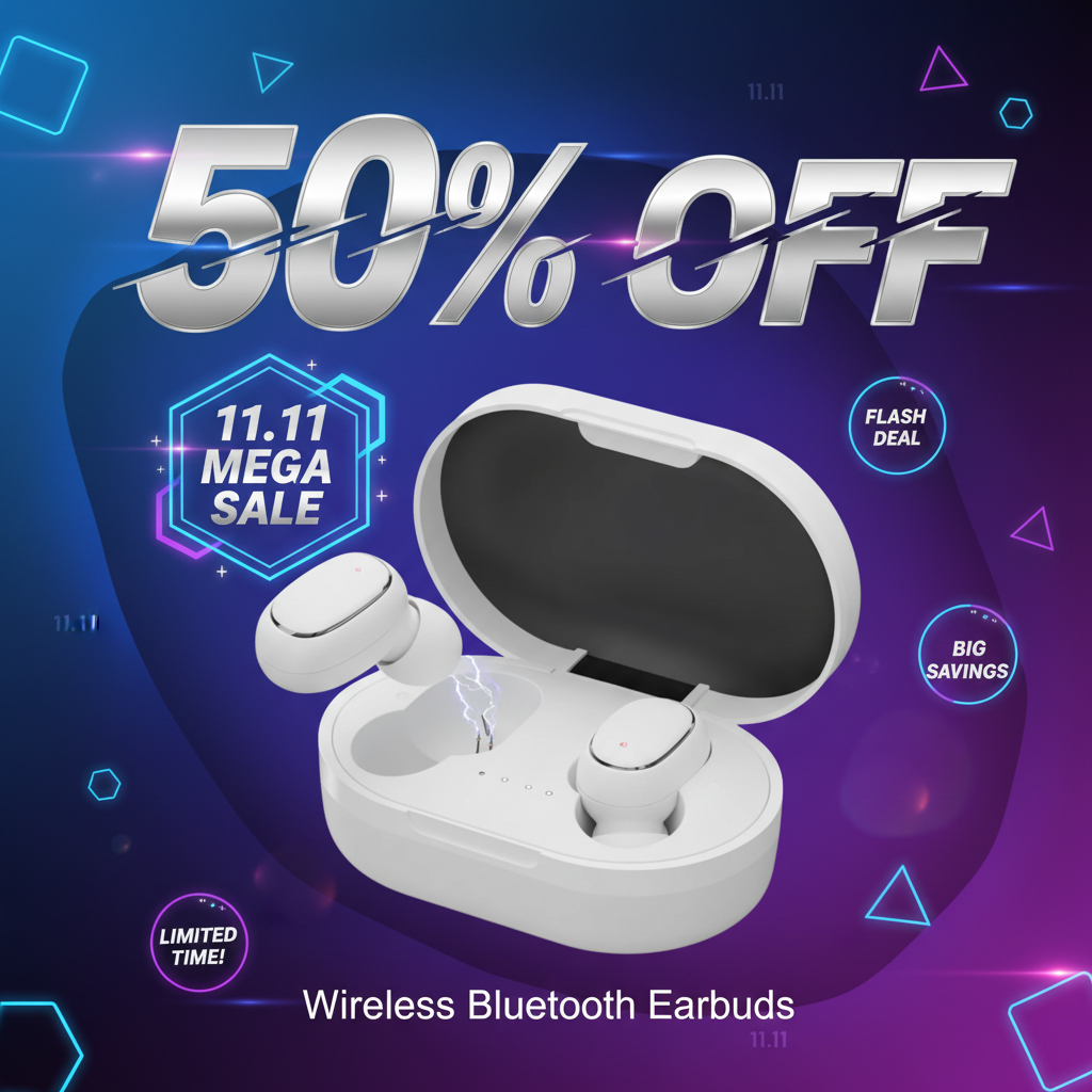 50% Off 11.11 Mega Sale - Blue & Purple