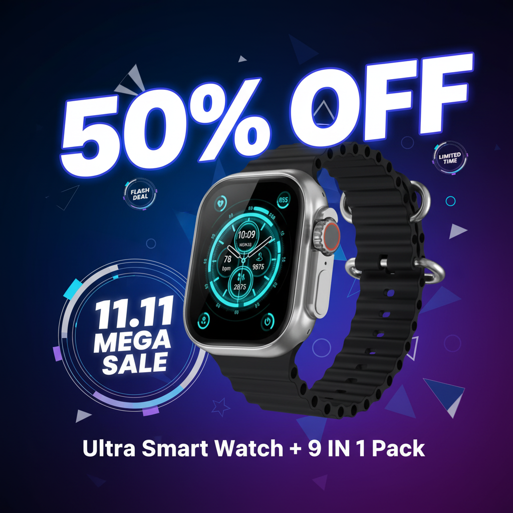 50% Off 11.11 Mega Sale - Blue & Purple