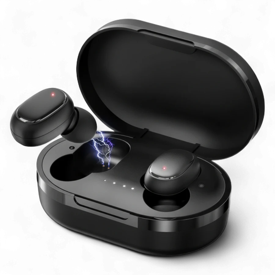 A6s TWS Wireless Bluetooth Earbuds with Charging Case (Hi-Fi Sound, Touch Control, Stereo Bass)