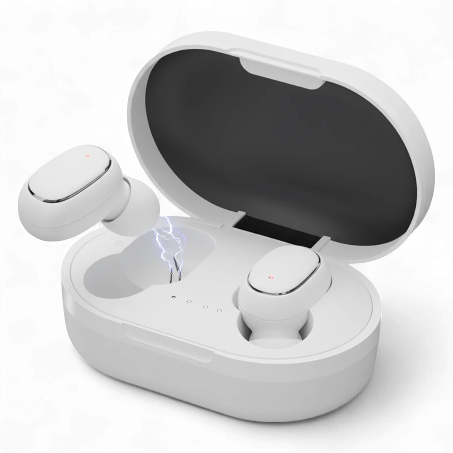 A6s TWS Wireless Bluetooth Earbuds with Charging Case (Hi-Fi Sound, Touch Control, Stereo Bass)