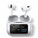 A9 PRO Wireless Bluetooth Earbuds with Multifunction Touch Screen Charging Box (ANC, Ambient Sound, 12 Touch Functions)
