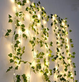 15ft Long Artificial Leaves Bail Fairy Lights String (Switch Operated) for Home, Office, Wedding, Function Decoration