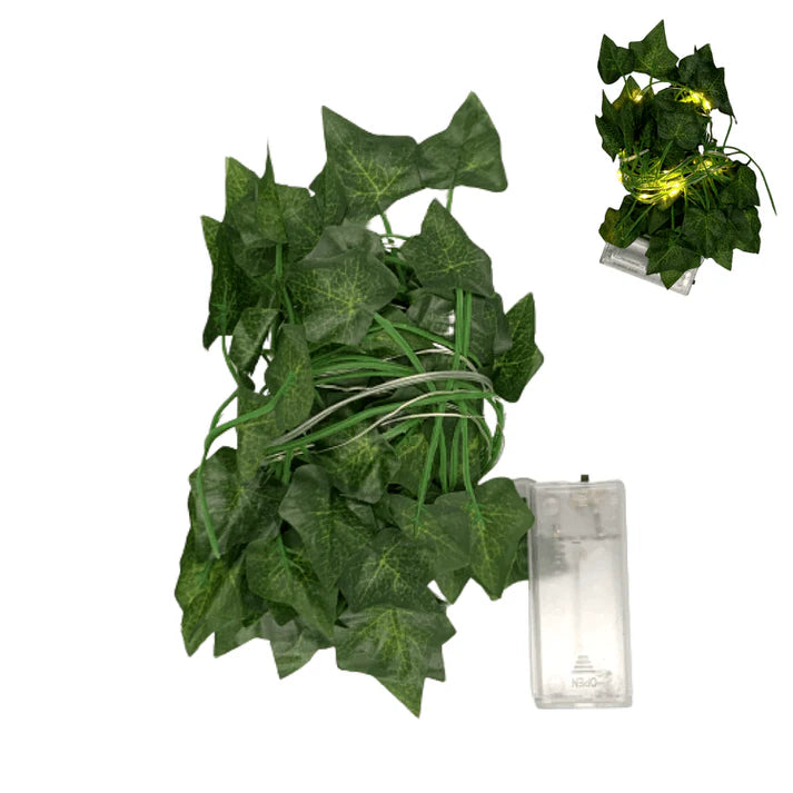 10ft Length Green Leaves String LED Lights (Battery Operated) Artificial Leaves Bail LED Lights for Weeding, Birthday Decor and Home Decor