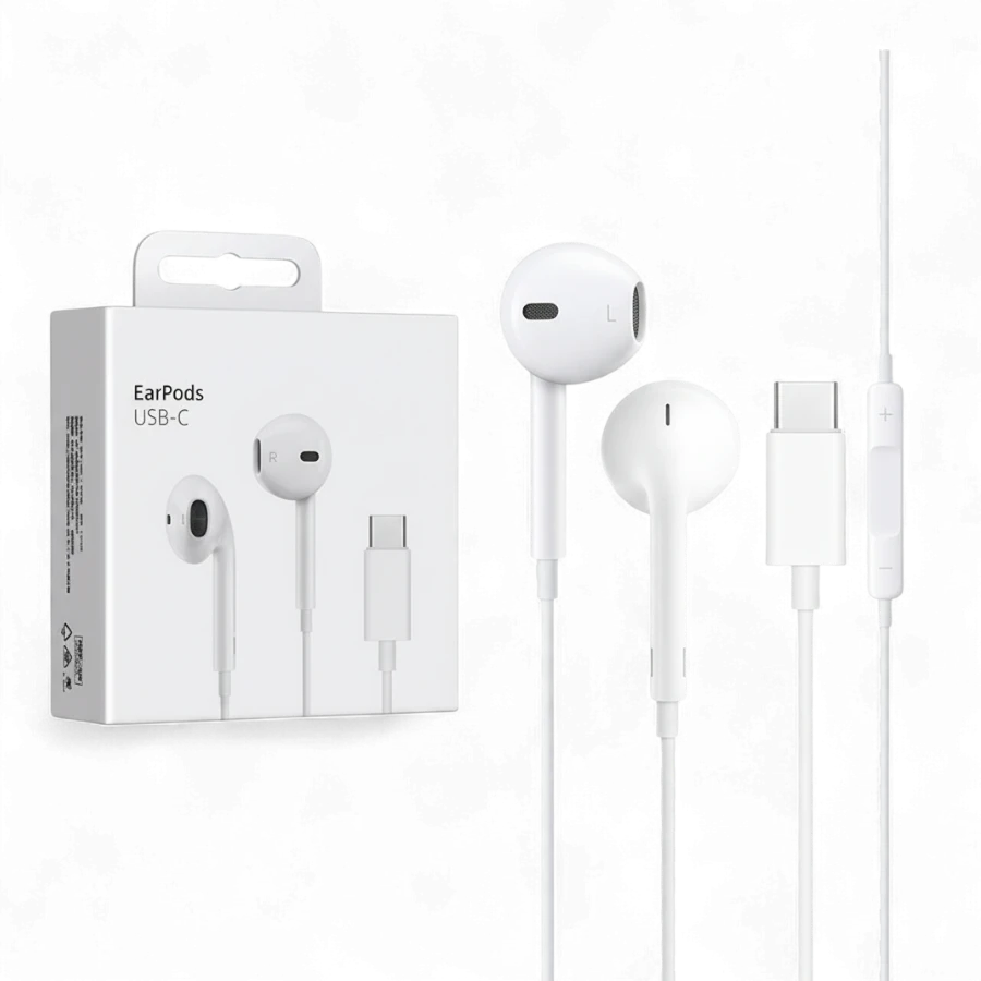 EarPods with USB-C Connector – Wired Headset for iPhone 15/iPad/Android with In-Line Mic & Remote