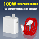 OnePlus Original 100W SuperVOOC Dual Port Charger Kit (USB-A & USB-C) - Warp Speed Fast Charging Power Adapter & Cable