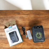 GreatMice GTS-1803 Portable Wireless Bluetooth Speaker with Remote, FM & RGB LED Lights (3-Inch)