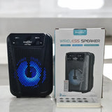 GreatMice GTS-1803 Portable Wireless Bluetooth Speaker with Remote, FM & RGB LED Lights (3-Inch)
