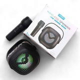 GreatNice GTS-1941 Portable Bluetooth Speaker with Wireless Microphone, FM Radio & LED Lights (3-Inch)