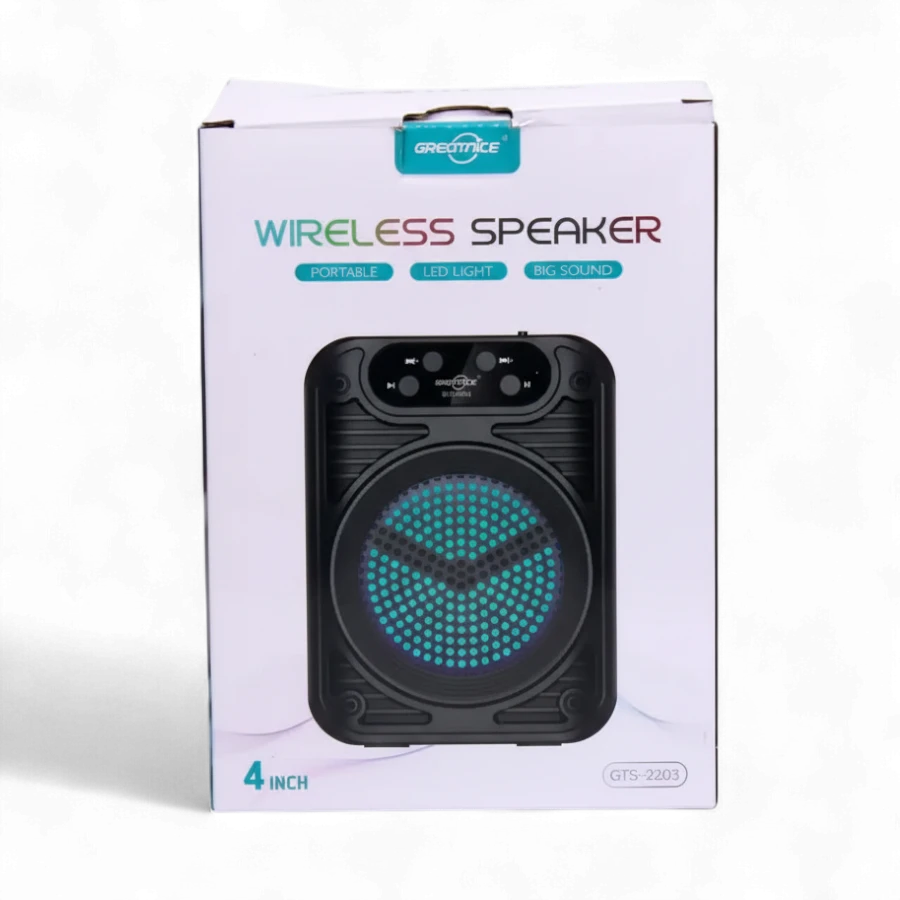 GreatNice GTS-2203 Portable Wireless Bluetooth Speaker with LED Light and Big Sound