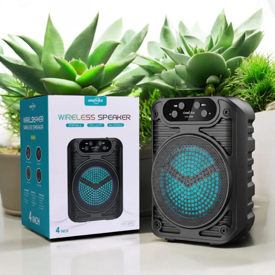 GreatNice GTS-2203 Portable Wireless Bluetooth Speaker with LED Light and Big Sound