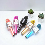 Handheld KTV WS-858 Wireless Bluetooth Karaoke Microphone and HiFi Speaker - Rose Gold