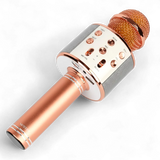 Handheld KTV WS-858 Wireless Bluetooth Karaoke Microphone and HiFi Speaker - Rose Gold