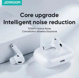 Joyroom JR-T03S Pro ANC TWS Wireless Earbuds with Charging Case, Silicone Cover & Accessories Kit
