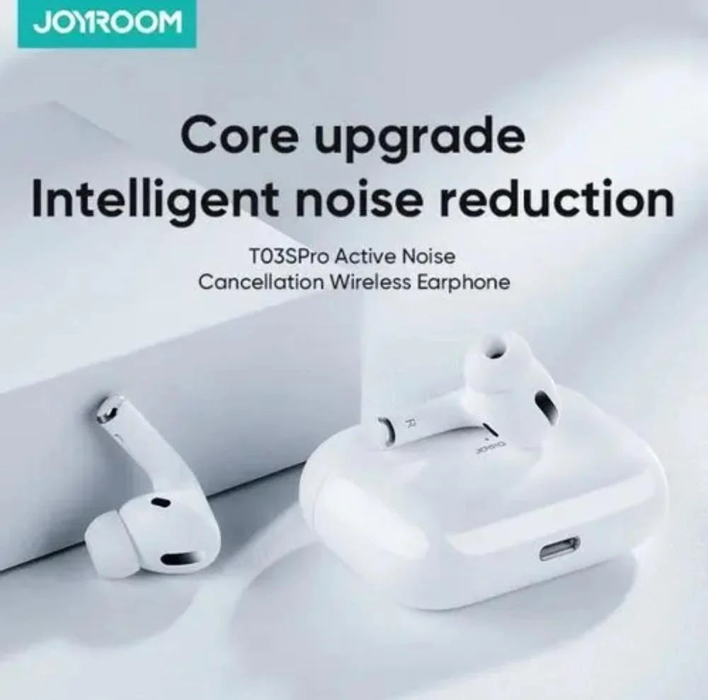 Joyroom JR-T03S Pro ANC TWS Wireless Earbuds with Charging Case, Silicone Cover & Accessories Kit