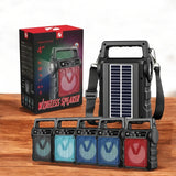 KBroad KTS-1706 Portable Solar Charging Wireless Speaker with FM Radio, Flashlight & 4-Inch Driver