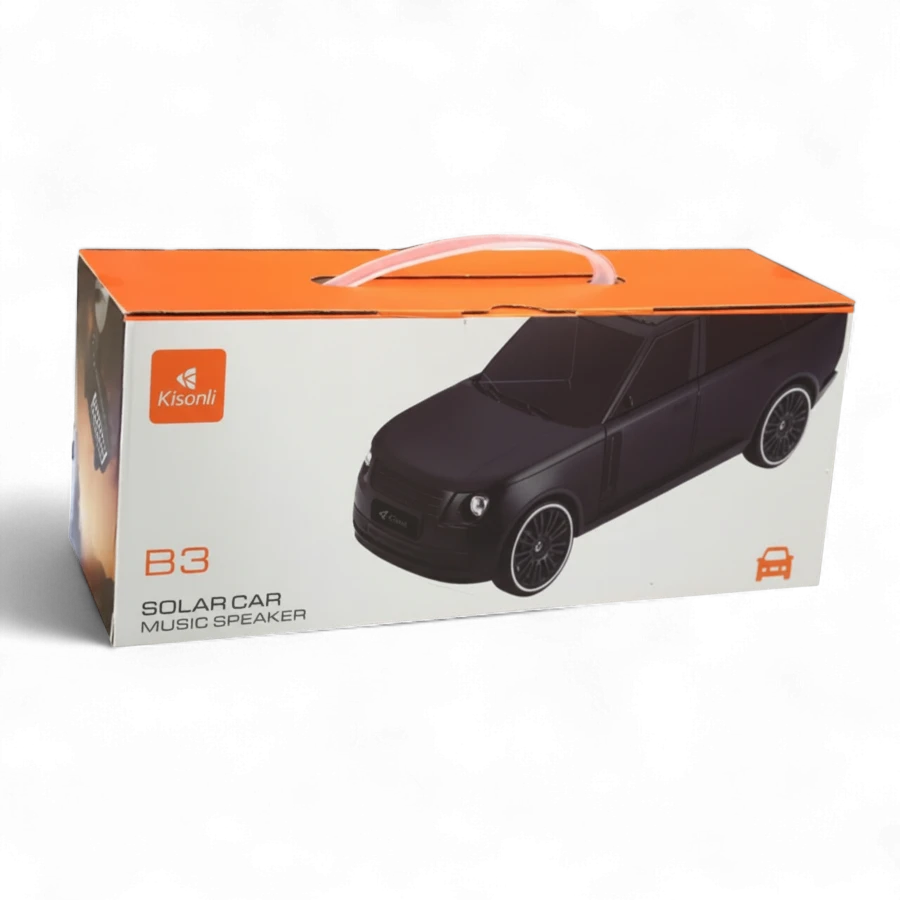 Kisonli B3 Solar Car Wireless Bluetooth Music Speaker with FM & LED Lights