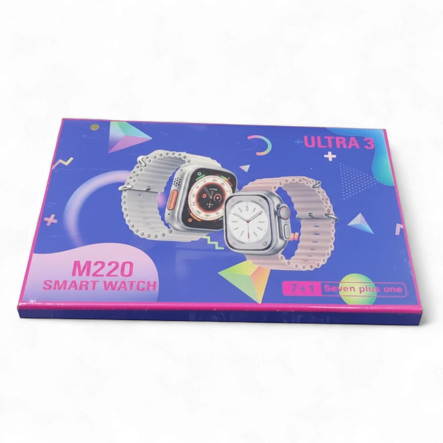 M220 Ultra 3 Smart Watch Full Kit with 7+ Multi-Color Straps - The Ultimate Customization Bundle
