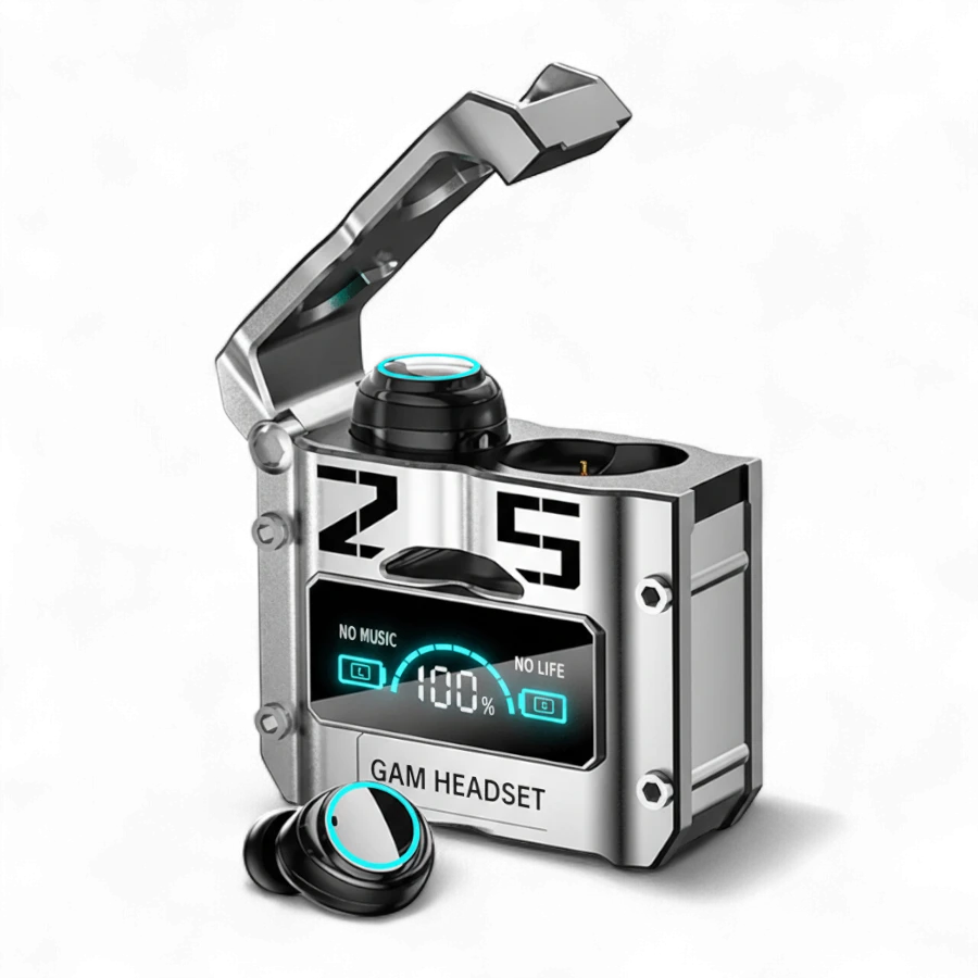 M25 TWS Wireless Bluetooth Headset — HiFi Stereo Gaming Earbuds with LED Power Display