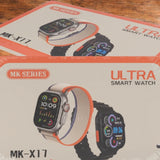 MK X11 Ultra Smart Watch 7+1 Straps Set - Includes Stainless Steel Chain, Wireless Charging & Full Health Tracking