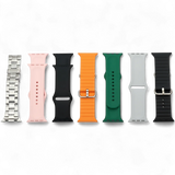 MK X11 Ultra Smart Watch 7+1 Straps Set - Includes Stainless Steel Chain, Wireless Charging & Full Health Tracking