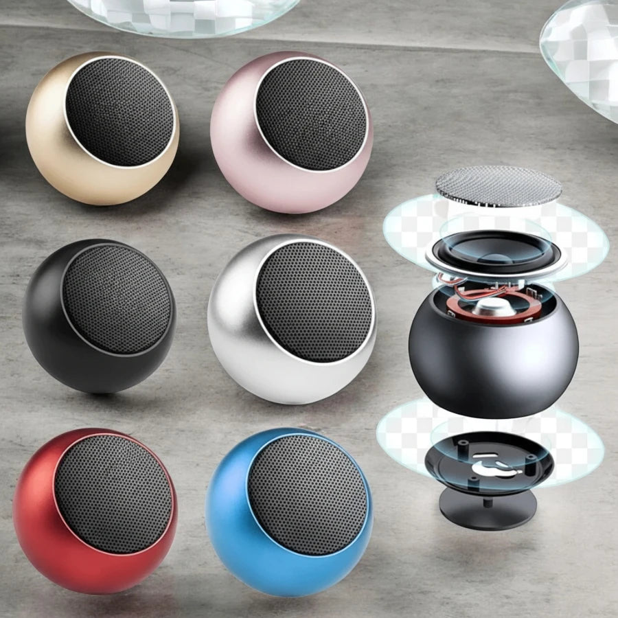 Mini Metal TWS Wireless Speaker - Portable Bluetooth Stereo with Hands-Free Calling