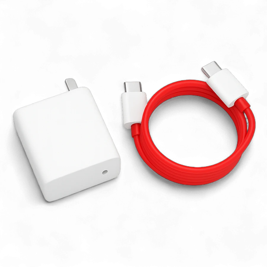 Original OnePlus Warp Charge 65W Power Adapter Kit - USB-C PD Fast Charging Wall Charger with High-Amperage Type-C to Type-C Cable