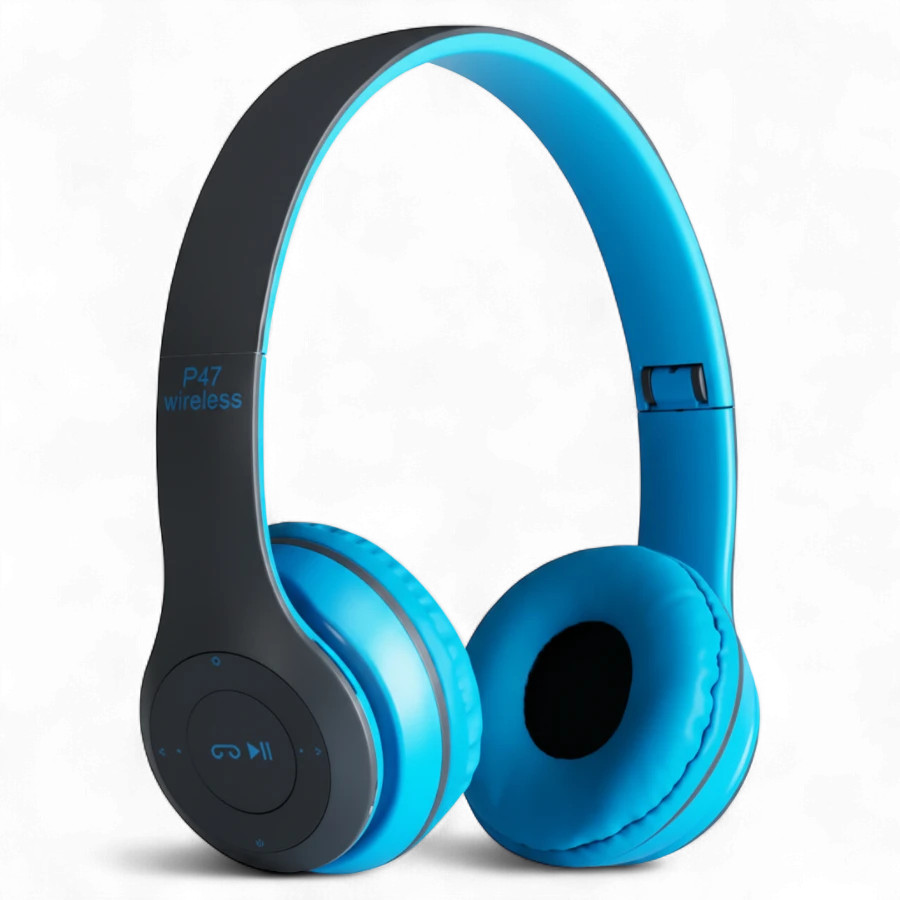 P47 Wireless Bluetooth Headphones with Mic (4.2+EDR, Foldable, Stereo Sound)