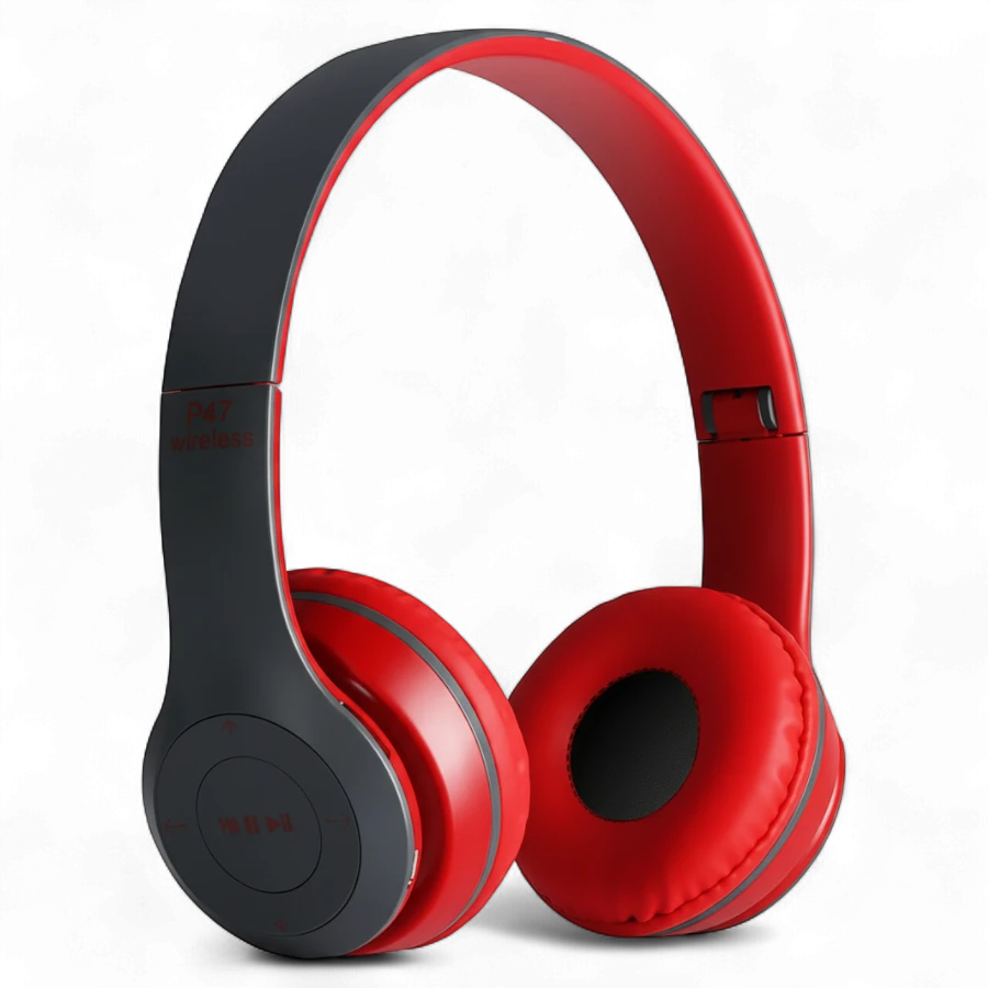 P47 Wireless Bluetooth Headphones with Mic (4.2+EDR, Foldable, Stereo Sound)