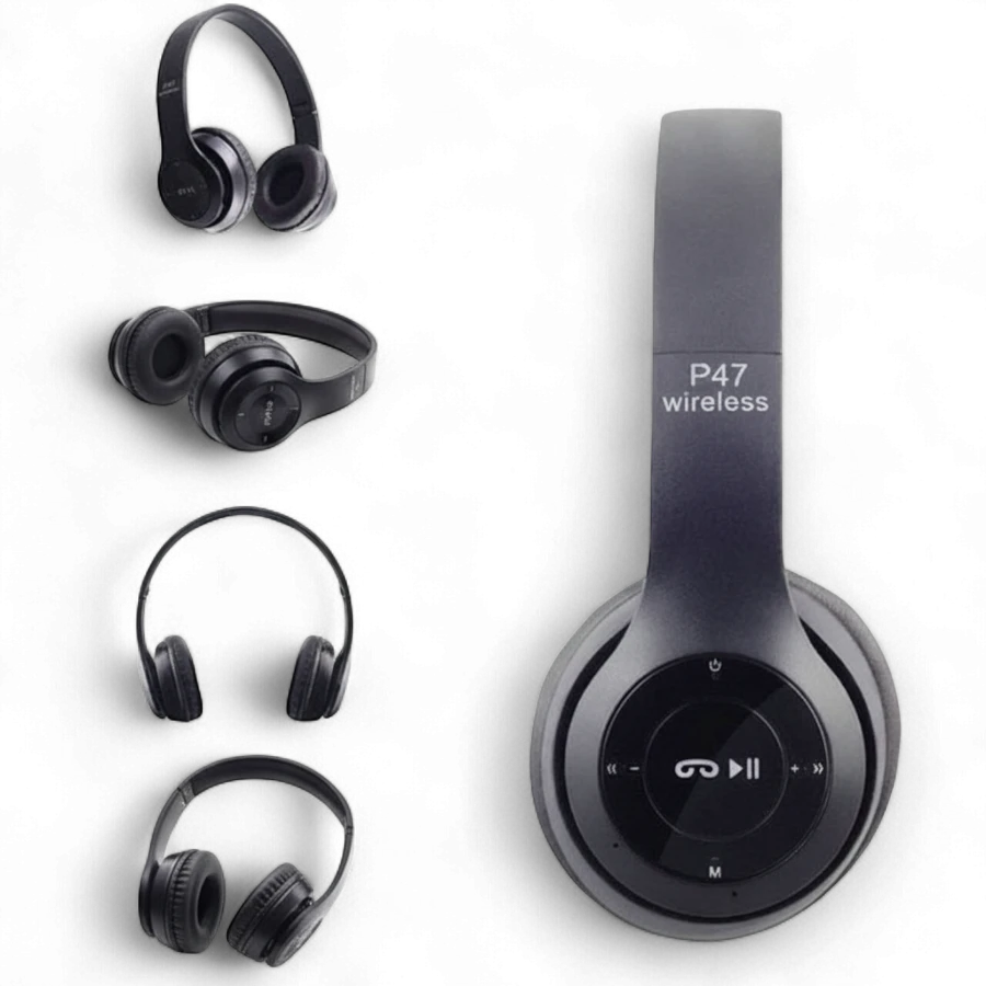 P47 Wireless Bluetooth Headphones with Mic (4.2+EDR, Foldable, Stereo Sound)