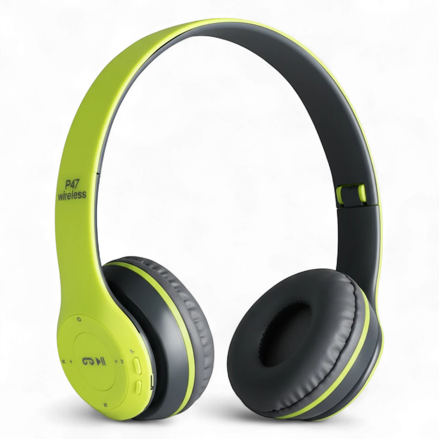 P47 Wireless Bluetooth Headphones with Mic (4.2+EDR, Foldable, Stereo Sound)