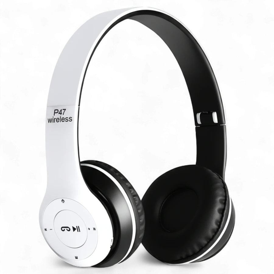 P47 Wireless Bluetooth Headphones with Mic (4.2+EDR, Foldable, Stereo Sound)