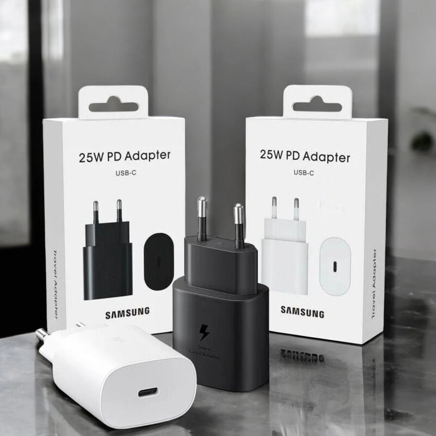 Samsung 25W USB-C PD Super Fast Charging Adapter | Available in Black & White