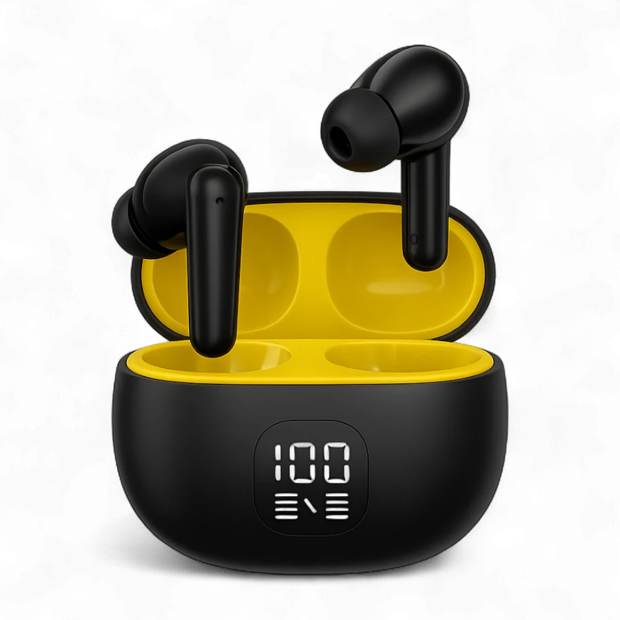 TWS Stereo True Wireless Earbuds with LED Display & ENC Noise Reduction (Random Colour)