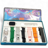 Ultra 2 MK-B800 Smart Watch (7+1 All-in-One Series) with 7 Interchangeable Straps & Chain Strap