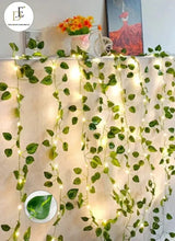 15ft Long Artificial Leaves Bail Fairy Lights String (Switch Operated) for Home, Office, Wedding, Function Decoration