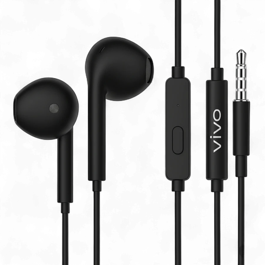 VIVO Original Style Wired Earphones Buy1 + Get1 – 3.5mm Universal Hands-Free Headset with Mic & Volume Control