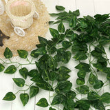 7 Feet Length Money Plant Leaves Artificial Garland / ivy vine leaves bail perfect for Indoor and Outdoor Decoration