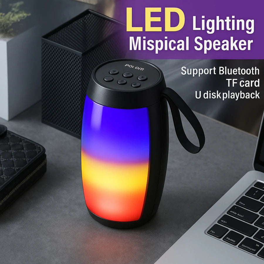 ZQS1202 Wireless Bluetooth Speaker – Super Bass Portable Speaker with LED Lights