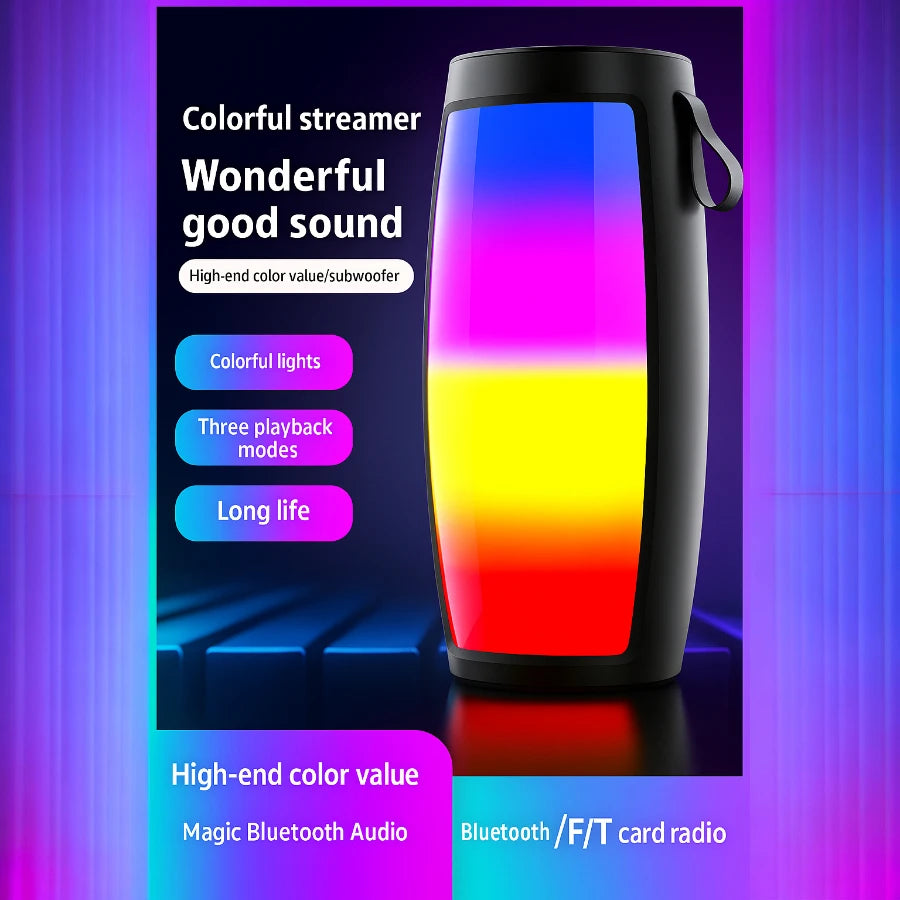 ZQS1202 Wireless Bluetooth Speaker – Super Bass Portable Speaker with LED Lights