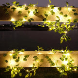 10 ft Length Artificial Leaves Bail with Fairy Lights Switch Operated, Good for the Decoration